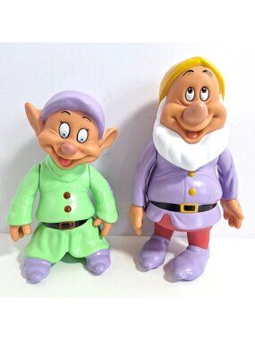 Disney Posable Dopey Happy Figures Posable 6 Inch Vintage Lot